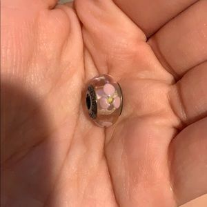 Pink Glass Pandora Charm